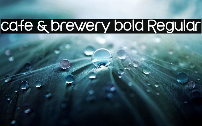 cafe & brewery bold Regular Example 3