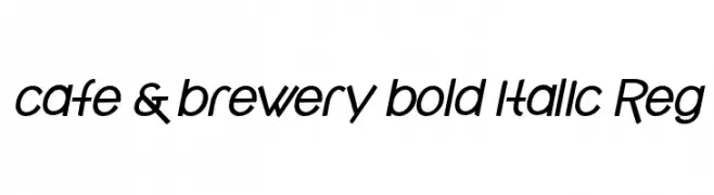 cafe & brewery bold italic Reg  font caratteri gratis