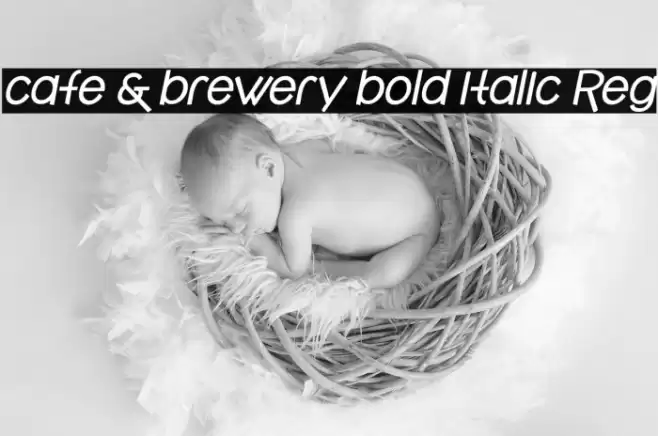 cafe & brewery bold italic Reg Font examples