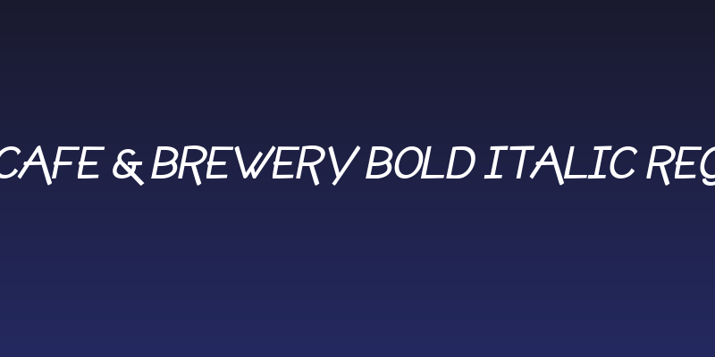 cafe & brewery bold italic Reg Social Header