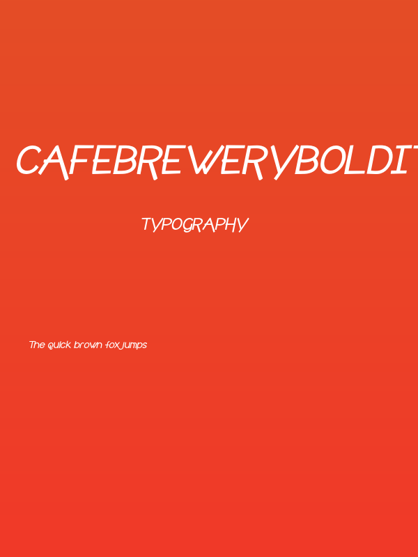 cafebrewerybolditalic-Regular Poster