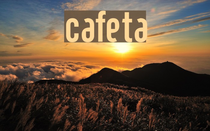 cafeta Schriftart examples