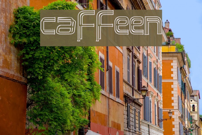 caffeen Schriftart examples
