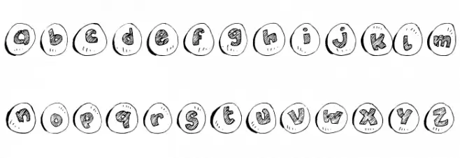 cailloux Schriftart Groß