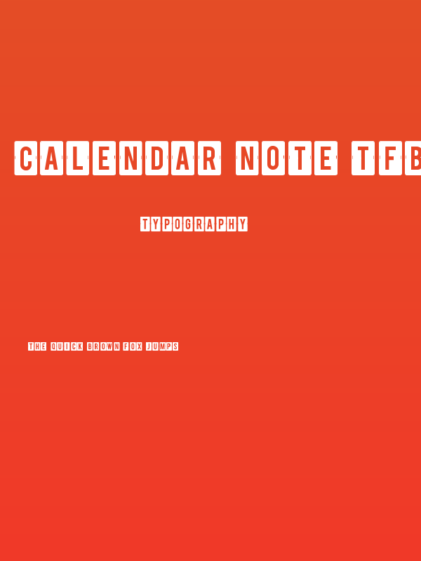 calendar note tfb Poster