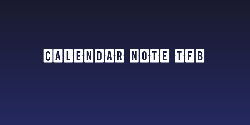 calendar note tfb Social Header