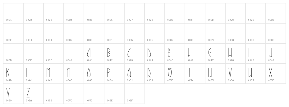 call it skinny Character Map
