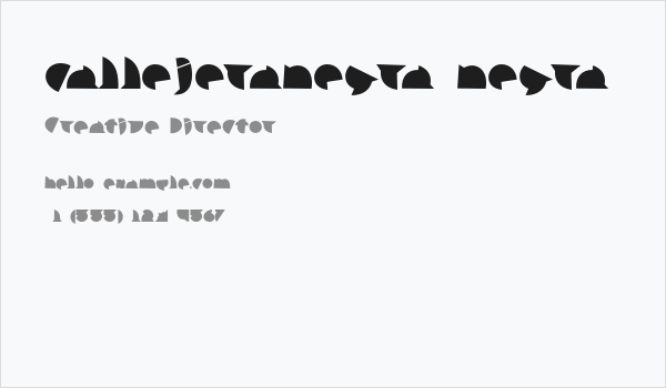 callejeranegra-negra Business Card