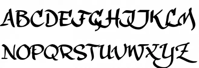 calligraPhillip_TRIAL フォント 大文字