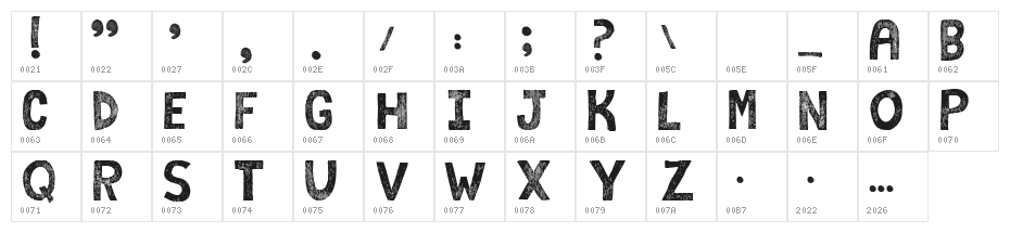 campkid-Regular Character Map