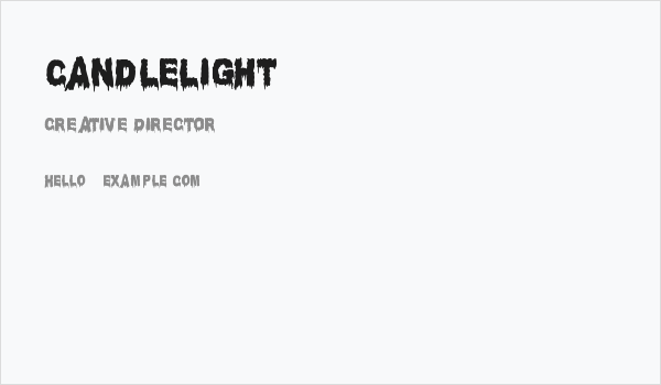 candlelight Business Card