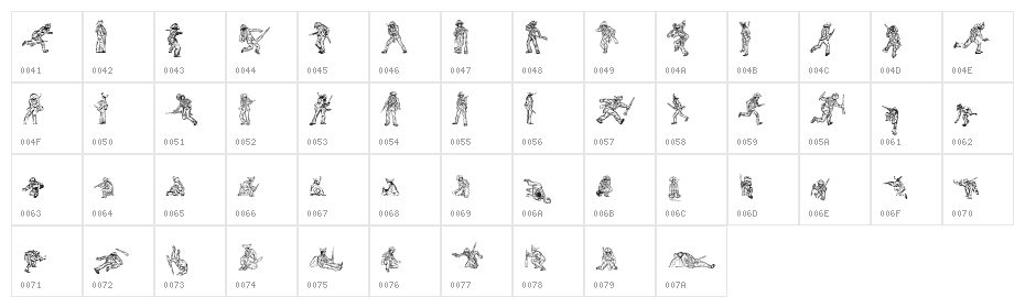 cangaceiros Character Map