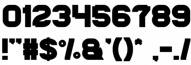 cannon ball Font OTHER CHARS