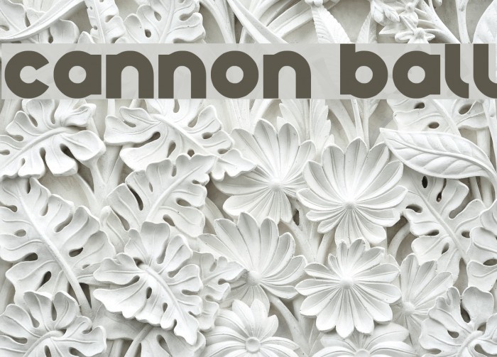 cannon ball Font examples