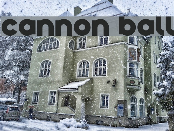 cannon ball Font examples
