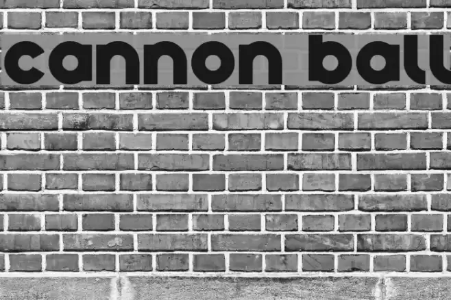 cannon ball Font examples