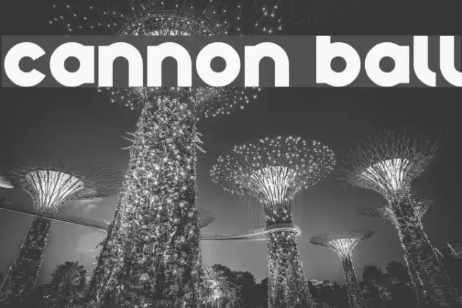 cannon ball Font examples