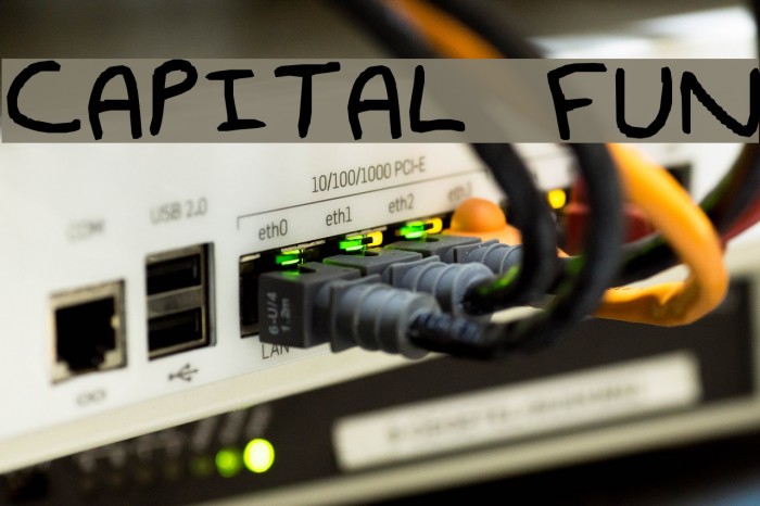 capital fun Font examples