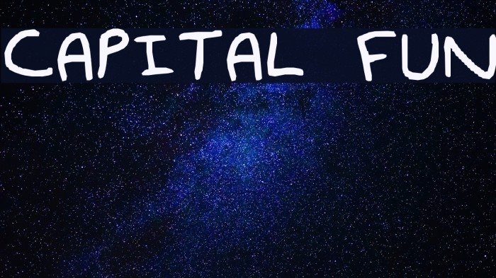 capital fun Font examples
