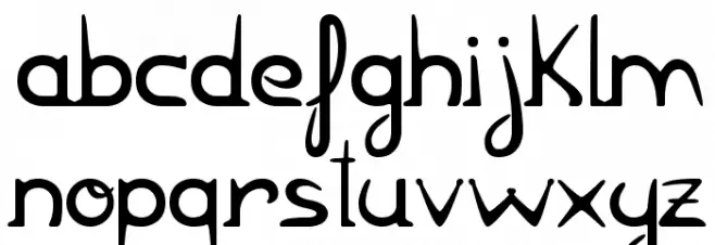 caracol خط أحرف صغيرة