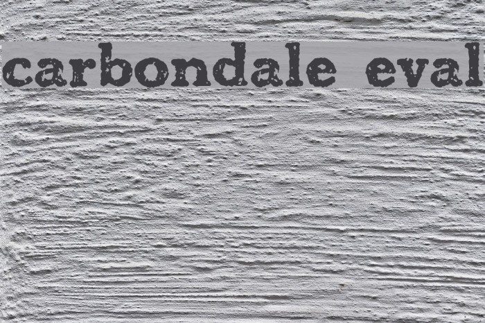 carbondale eval Font examples