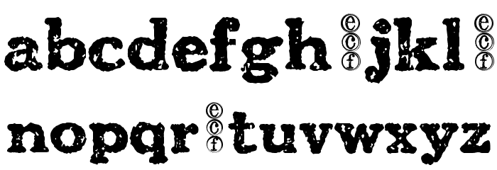 carbondale eval Font LOWERCASE