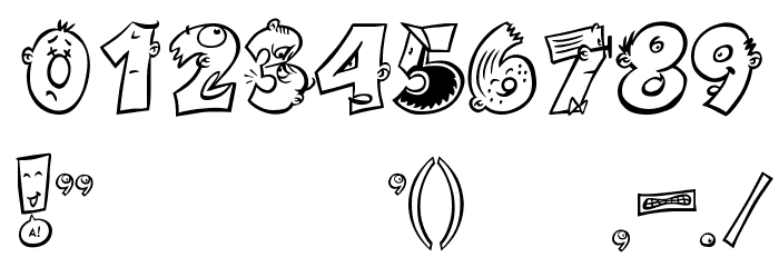 caricature Font OTHER CHARS