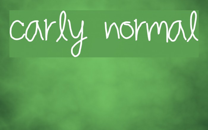 carly normal Font examples