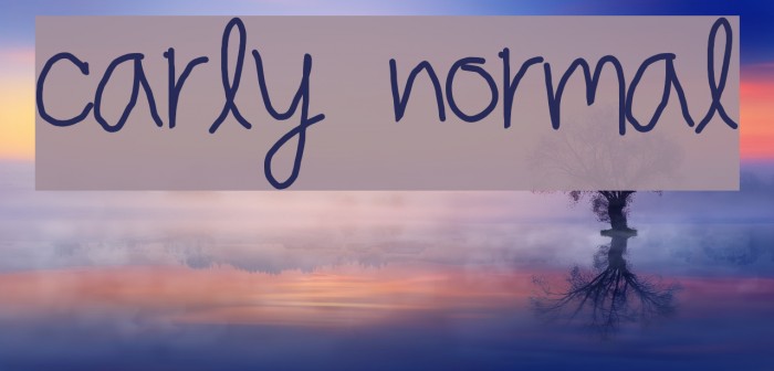 carly normal Font examples