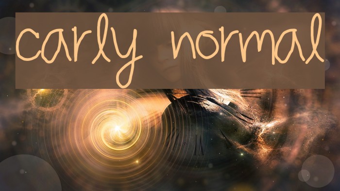 carly normal Font examples