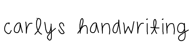 carlys handwriting  नि: शुल्क फ़ॉन्ट्स डाउनलोड