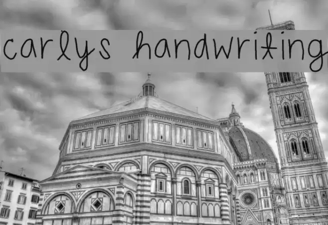 carlys handwriting Font examples