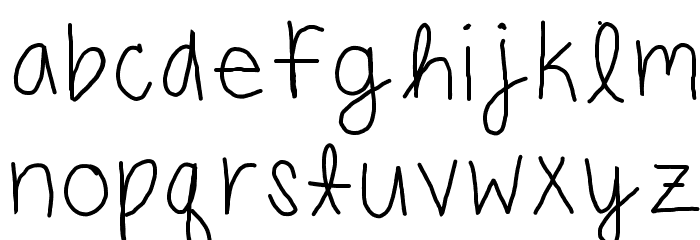 carlys handwriting Font LOWERCASE