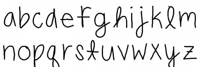 carlys handwriting फ़ॉन्ट लोअरकेस