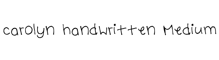 carolyn handwritten Medium Font