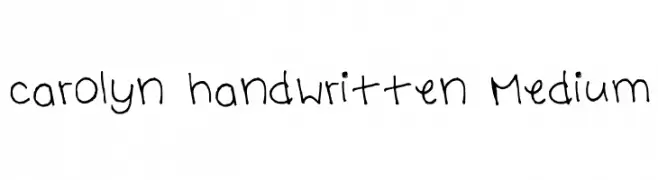 carolyn handwritten Medium  Descarca Fonturi Gratis