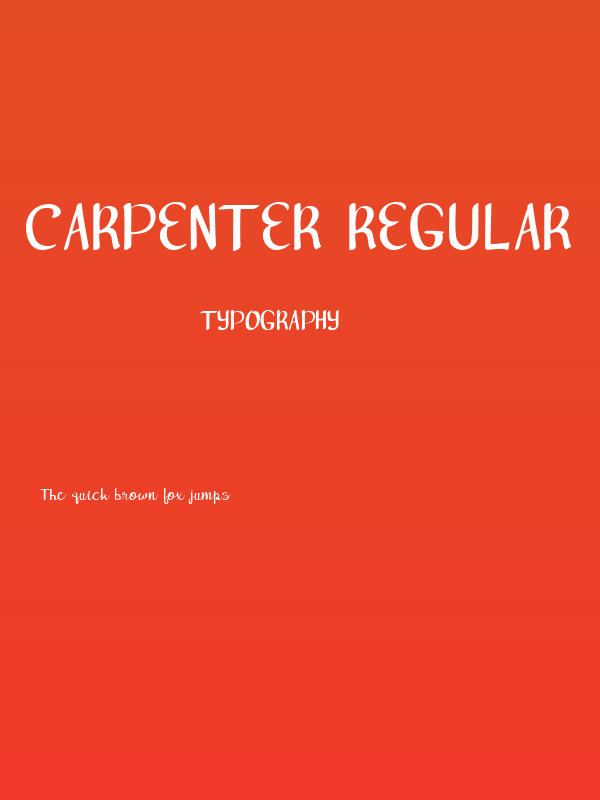 carpenter Regular Poster