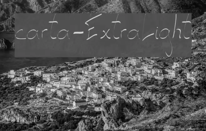 carta-ExtraLight Font examples