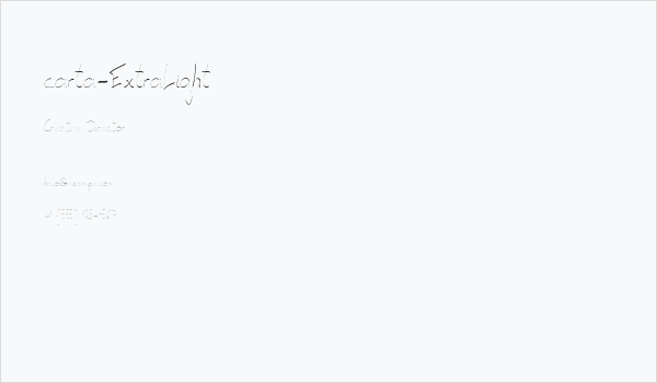 carta-ExtraLight Business Card