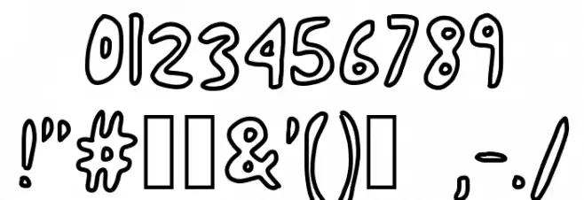 cartoon adventures Font OTHER CHARS