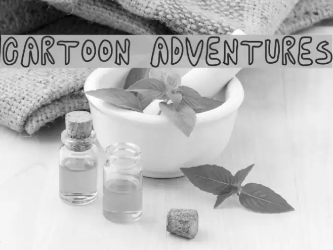 cartoon adventures Font examples