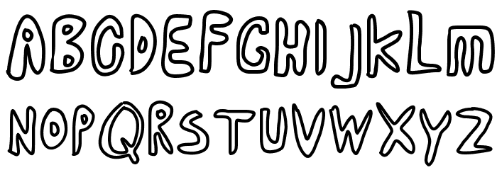 cartoon adventures Font LOWERCASE