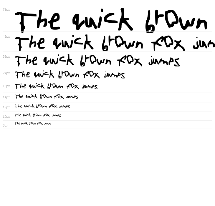 cartoonfont Waterfall