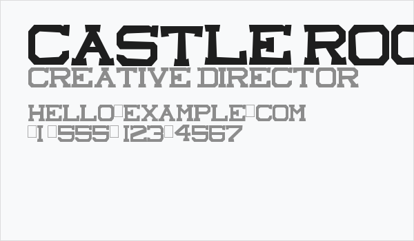 castle rock Business Card