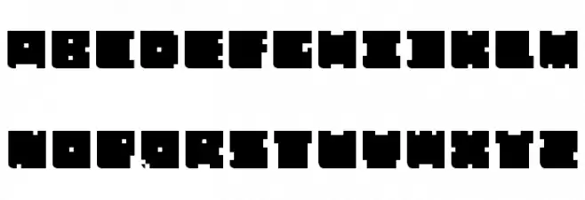 casuallyHARDCORE Curved Bottom 字体 大写