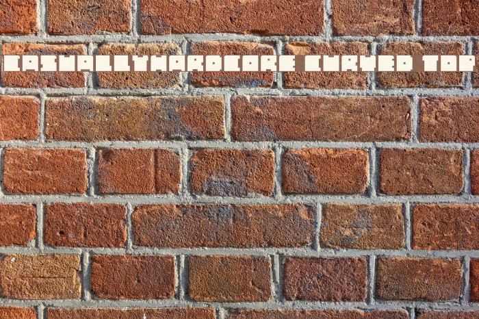 casuallyHARDCORE Curved Top Font examples