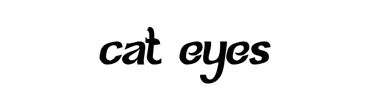 cat eyes  नि: शुल्क फ़ॉन्ट्स डाउनलोड