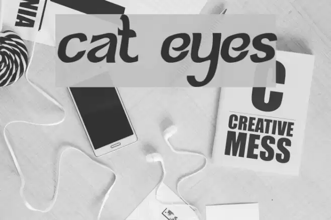 cat eyes Font examples