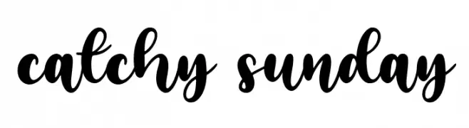 catchy sunday  Descarca Fonturi Gratis