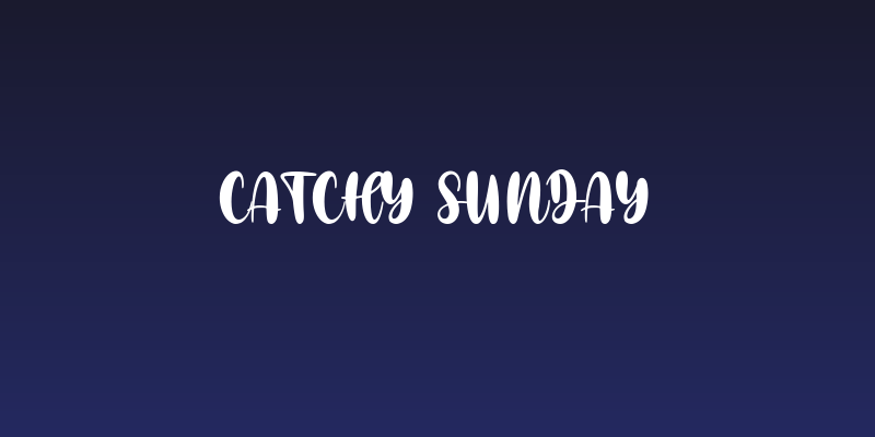catchy sunday Social Header